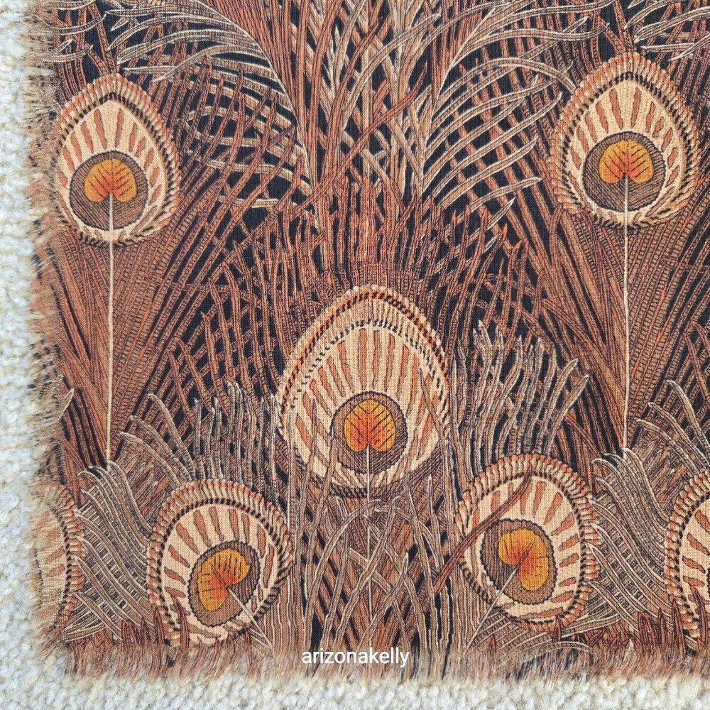 RARE Liberty WOOL Hera Scarf Large Square Peacock - Picture 9 of 14